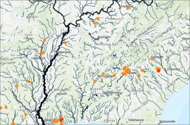 Flood map