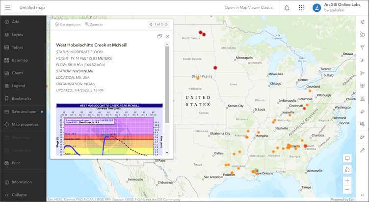 Flood map