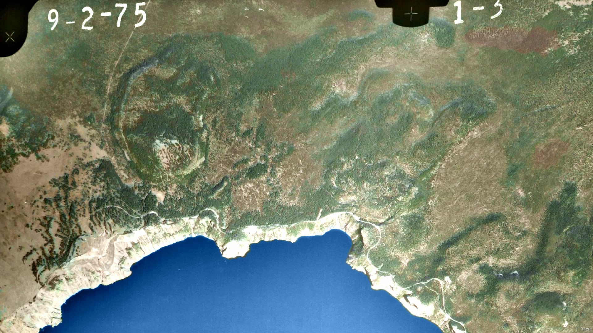Colorized USGS airphoto from 1975