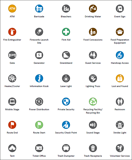 Community Event symbols added to the Emergency Management, State Government, and Local Government symbol sets