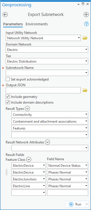 Export Subnetwork