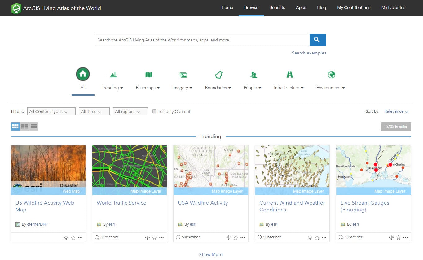Living Atlas website categories Living Atlas website categories