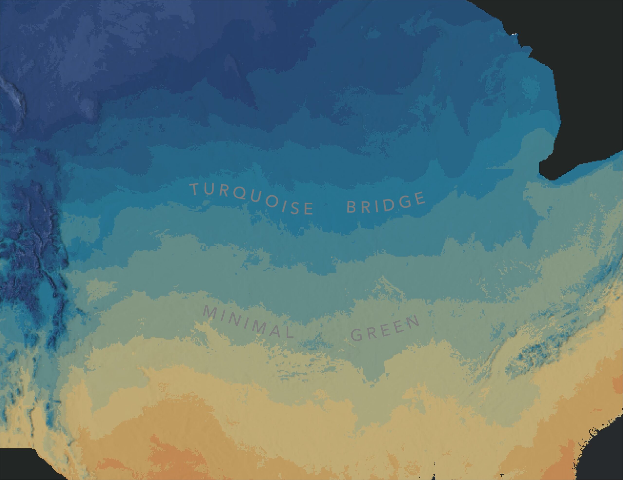 How the palette moves from blue to yellow using turquoise and minimal green. How the palette moves from blue to yellow using turquoise and minimal green.