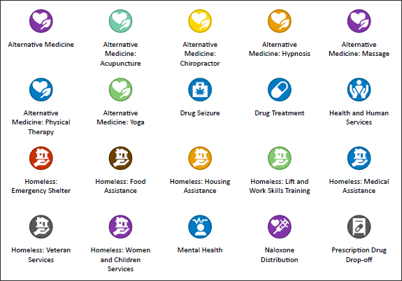 New Opioid and Homelessness symbols added to the Local Government symbol set