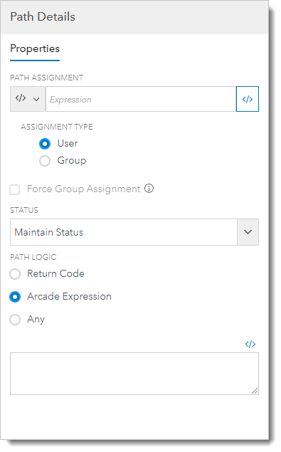 Arcade Expressions used in Path Assignment