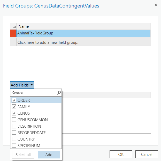 create field group