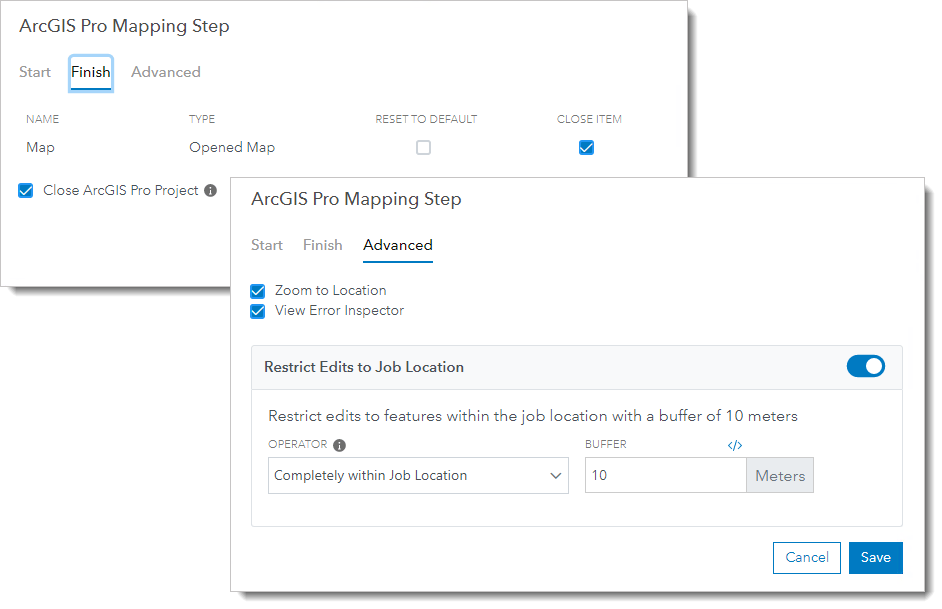 Configuration of ArcGIS Pro Mapping Step Configuration of ArcGIS Pro Mapping Step