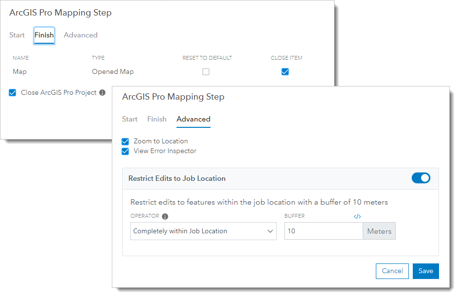 Configuration of ArcGIS Pro Mapping Step