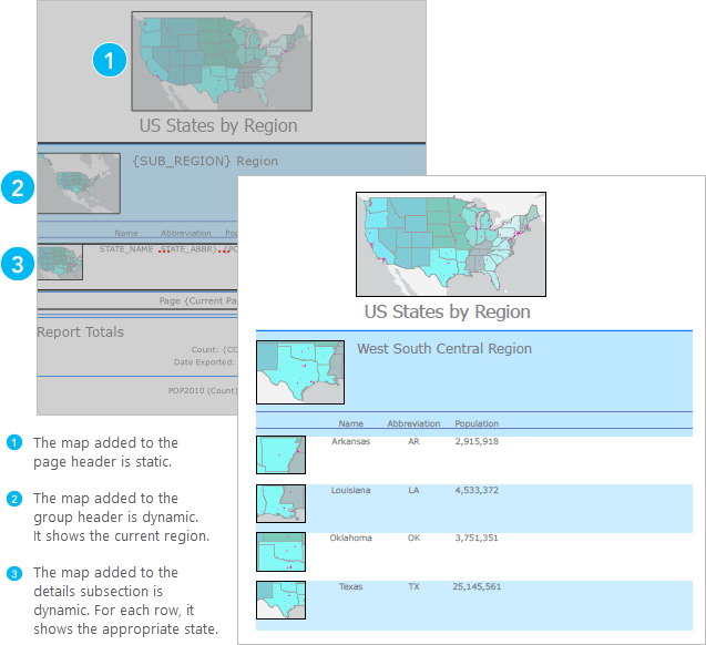 ArcGIS Pro add a map to a report