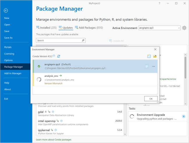 ArcGIS Pro package manager
