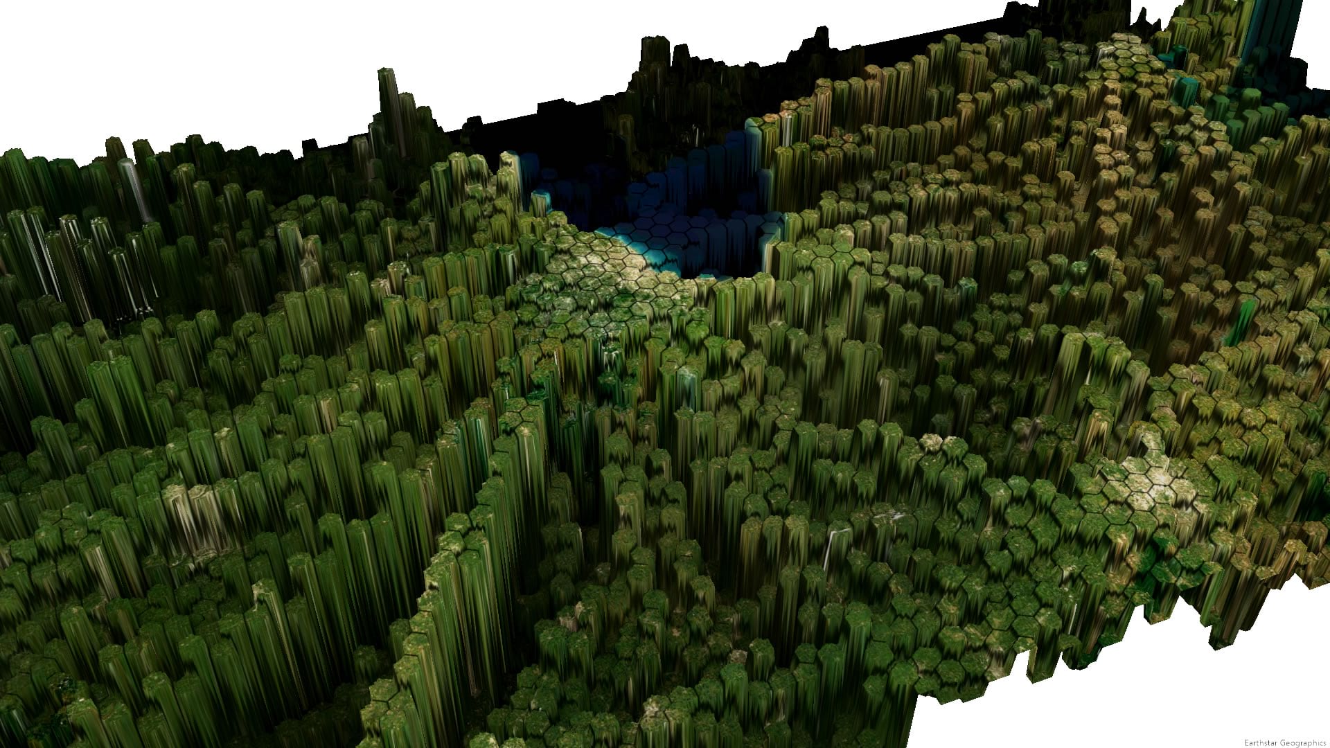 data used as an artificial terrain surface in a 3D local scene