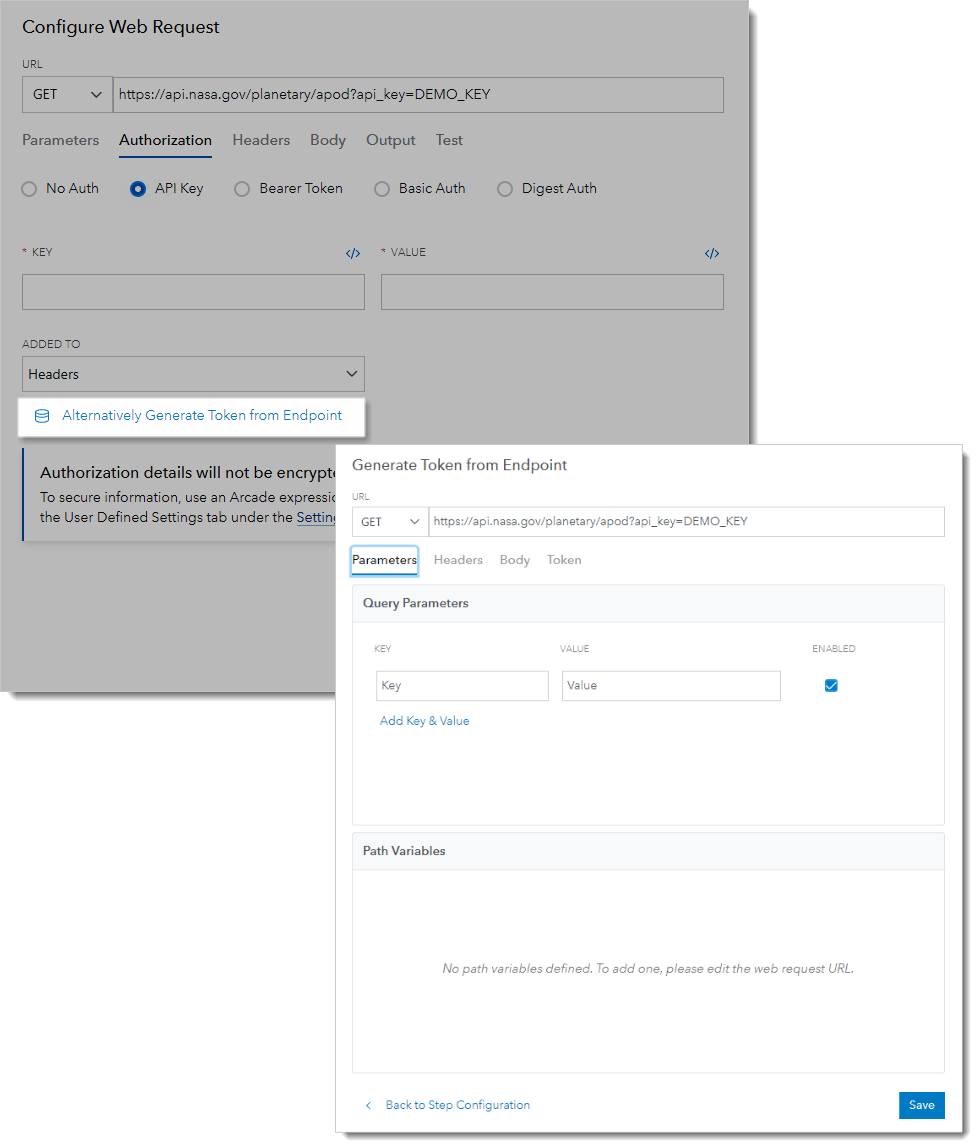 Generate Token from Endpoint