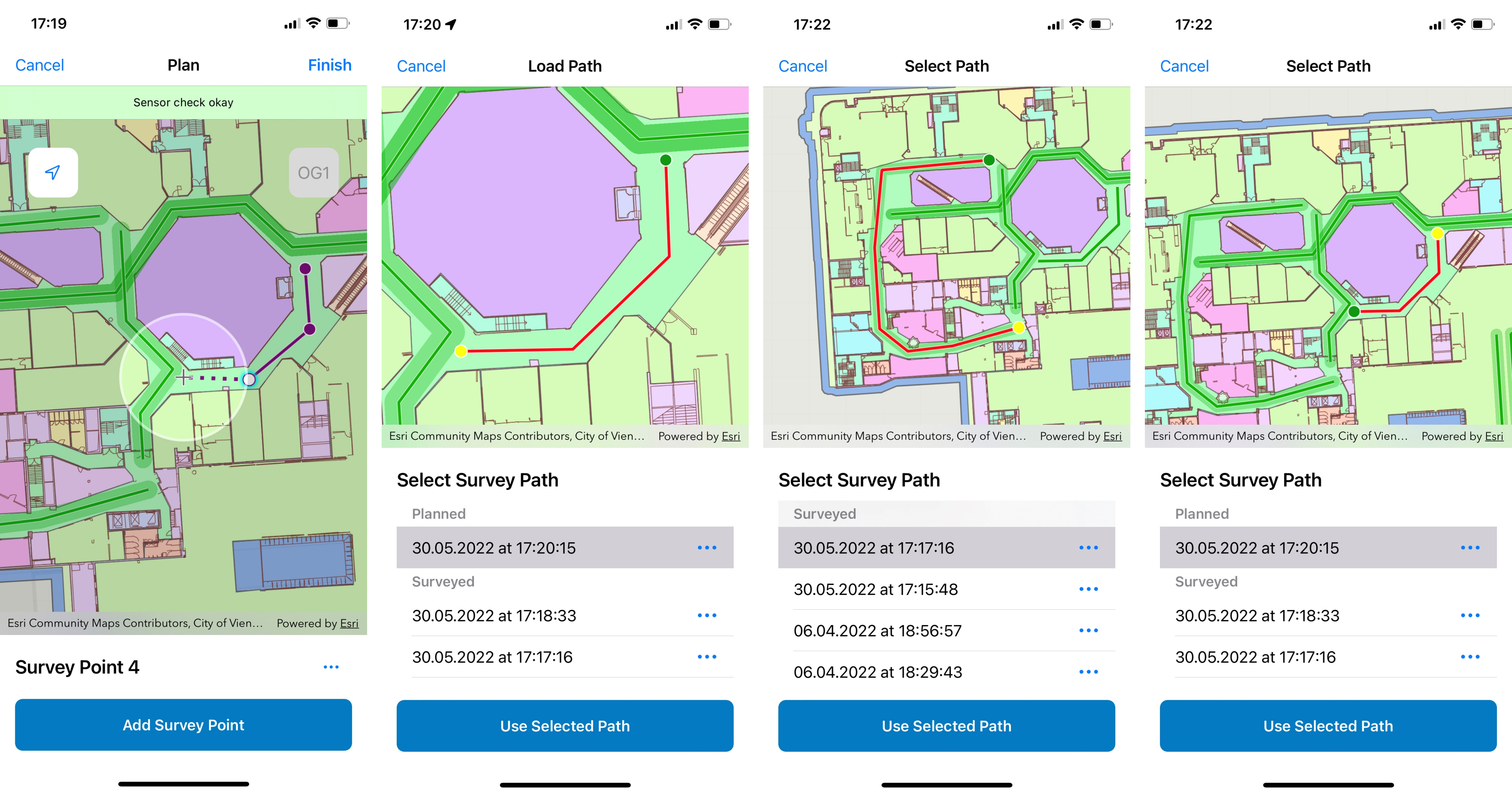 ArcGIS IPS Setup visualizing surveyed areas