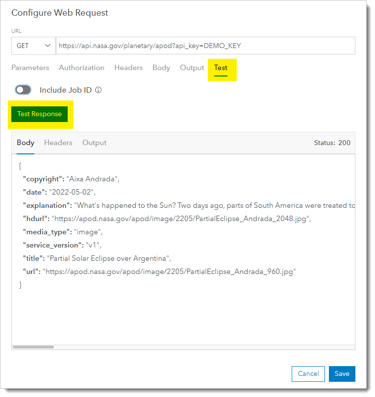 Test Send Web Request Test Send Web Request