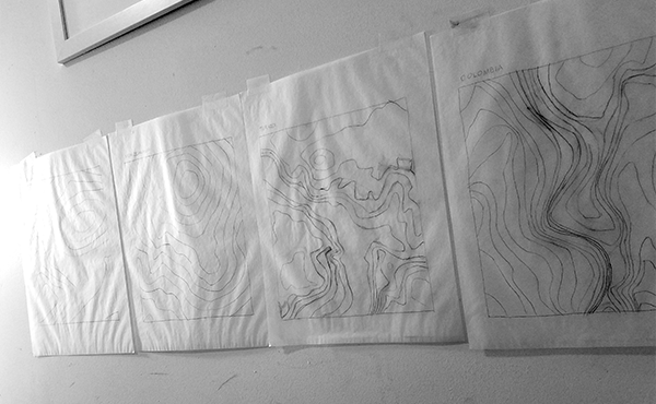 Completed contour drawings