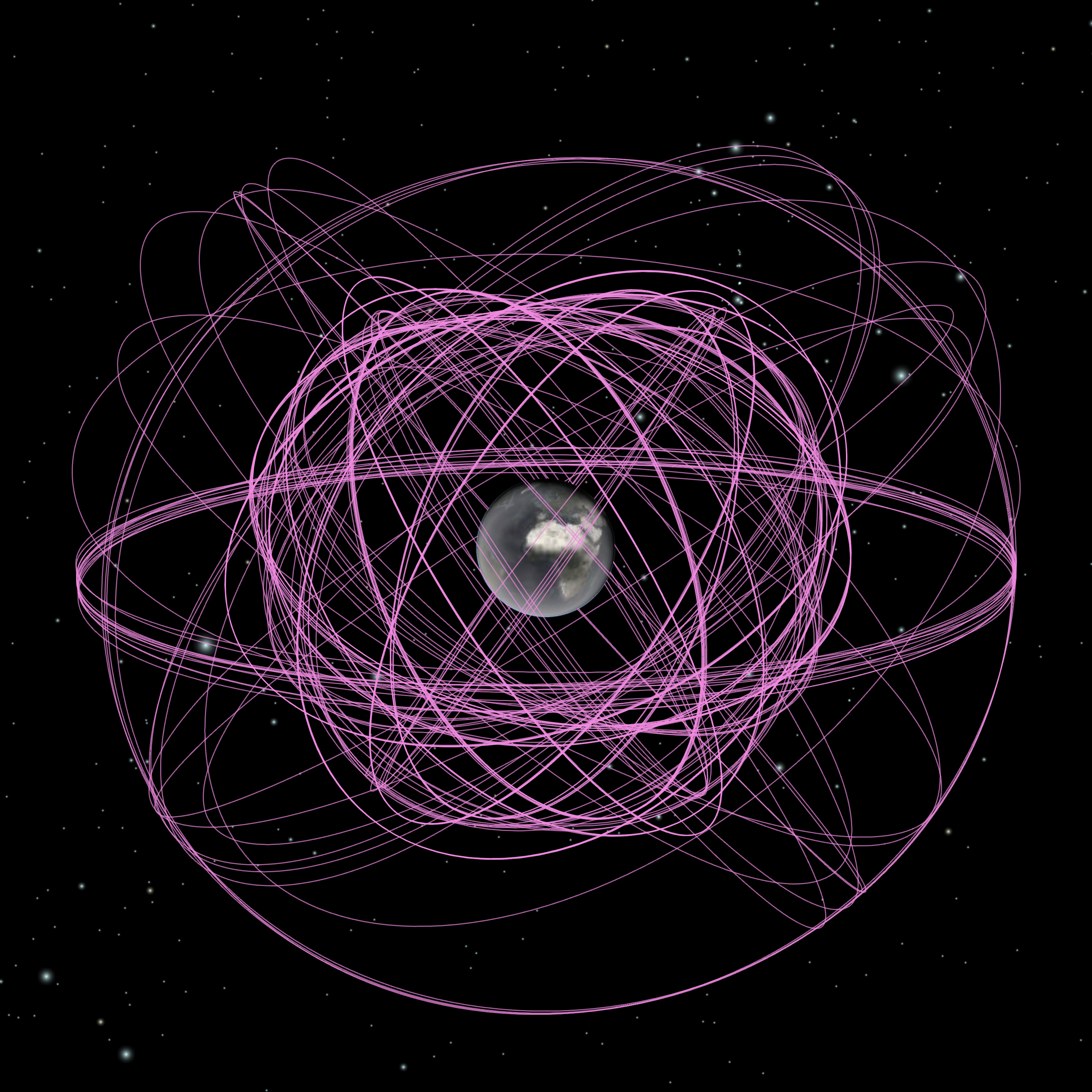 Image of global positioning systems constellations