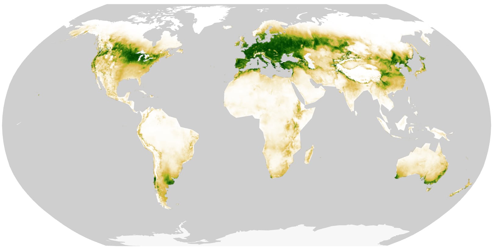 Current global wheat suitability 2020.