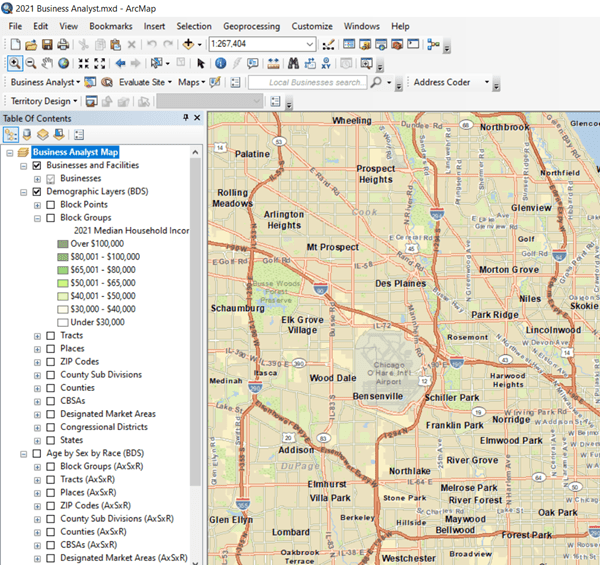 Business Analyst ArcMap MXD Business Analyst ArcMap MXD
