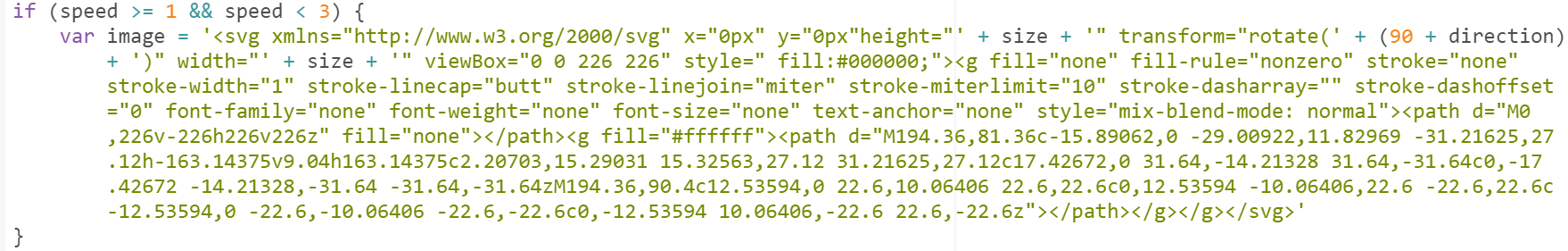 Wind barbs code snippet in ArcGIS Arcade to return the svg image