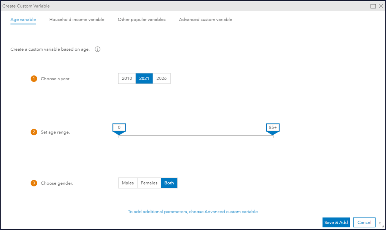 Create custom variable panel