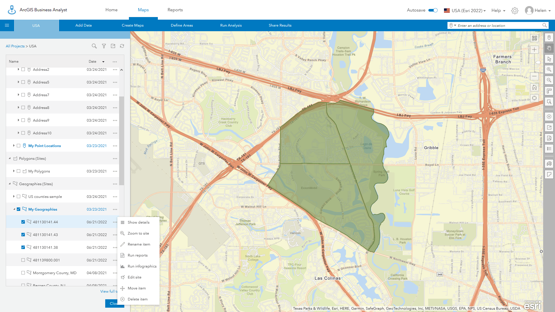 By using the edit name feature, site names can be saved and new geographic sites created. By using the edit name feature, site names can be saved and new geographic sites created.