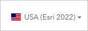 Esri 2022 data source in country switcher