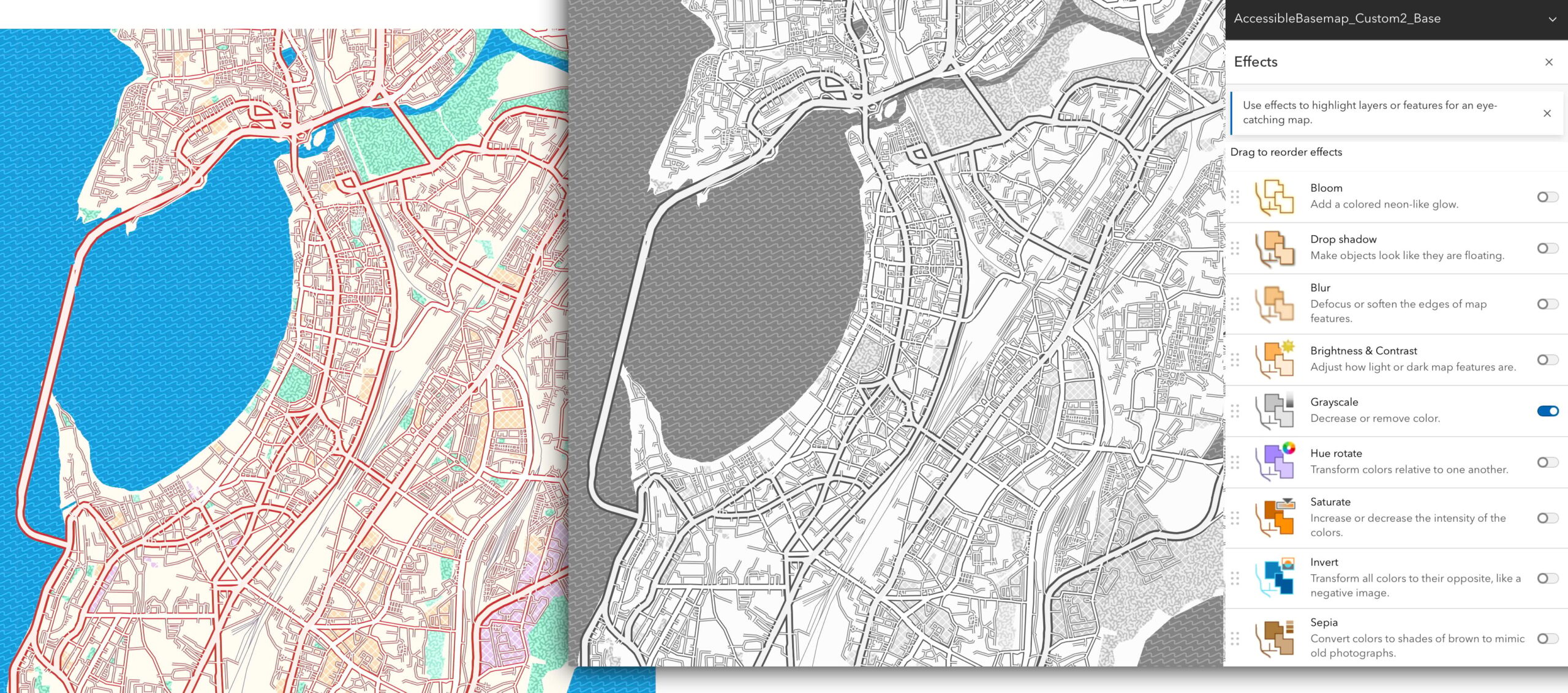 A section of Mumbai, showing the application of the grayscale effect A section of Mumbai, showing the application of the grayscale effect