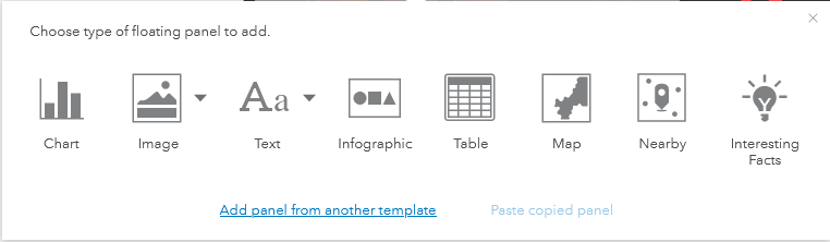 Add panel from another template is a powerful way to replace and update infographic elements.