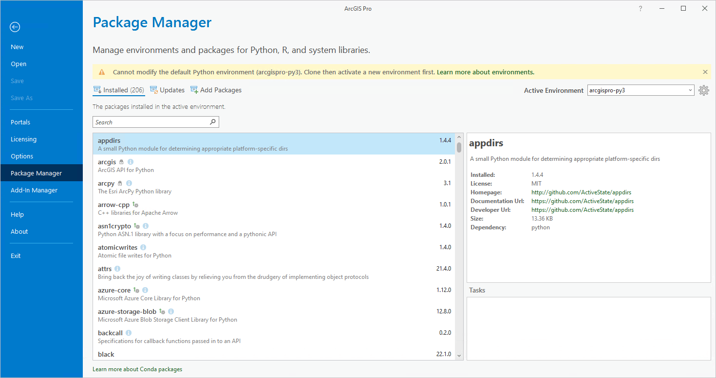 The new Package Manager user interface