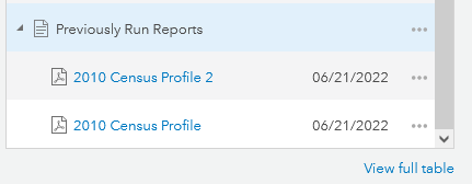 PDF and Excel reports you have previously run are stored in the table of contents. PDF and Excel reports you have previously run are stored in the table of contents.
