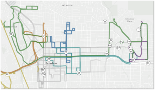 Track Viewer displaying shared locations