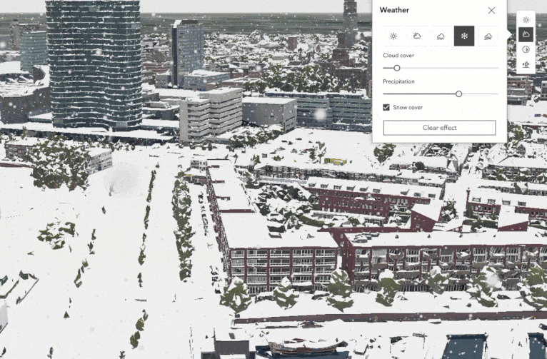 Weather with snow cover