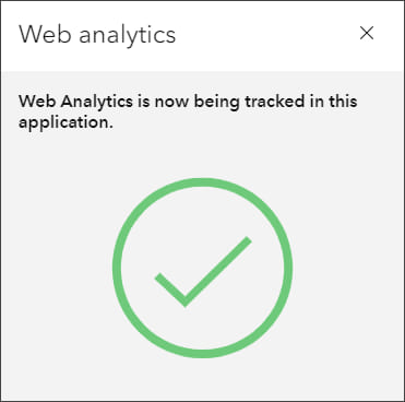 Web analytics confirmation Web analytics confirmation