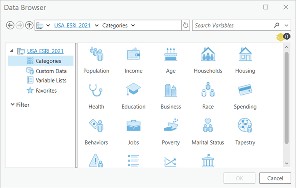 Data Browser in ArcGIS Pro