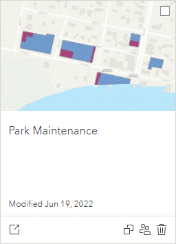 Park Maintenance map card