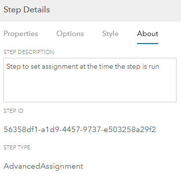 Workflow Manager Advanced Assignment step configuration step ID