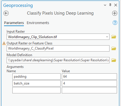 Classify Pixels for Deep Learning tool