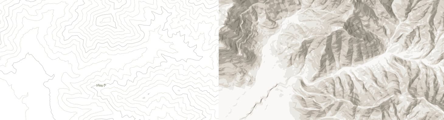 contour hillshade contour hillshade