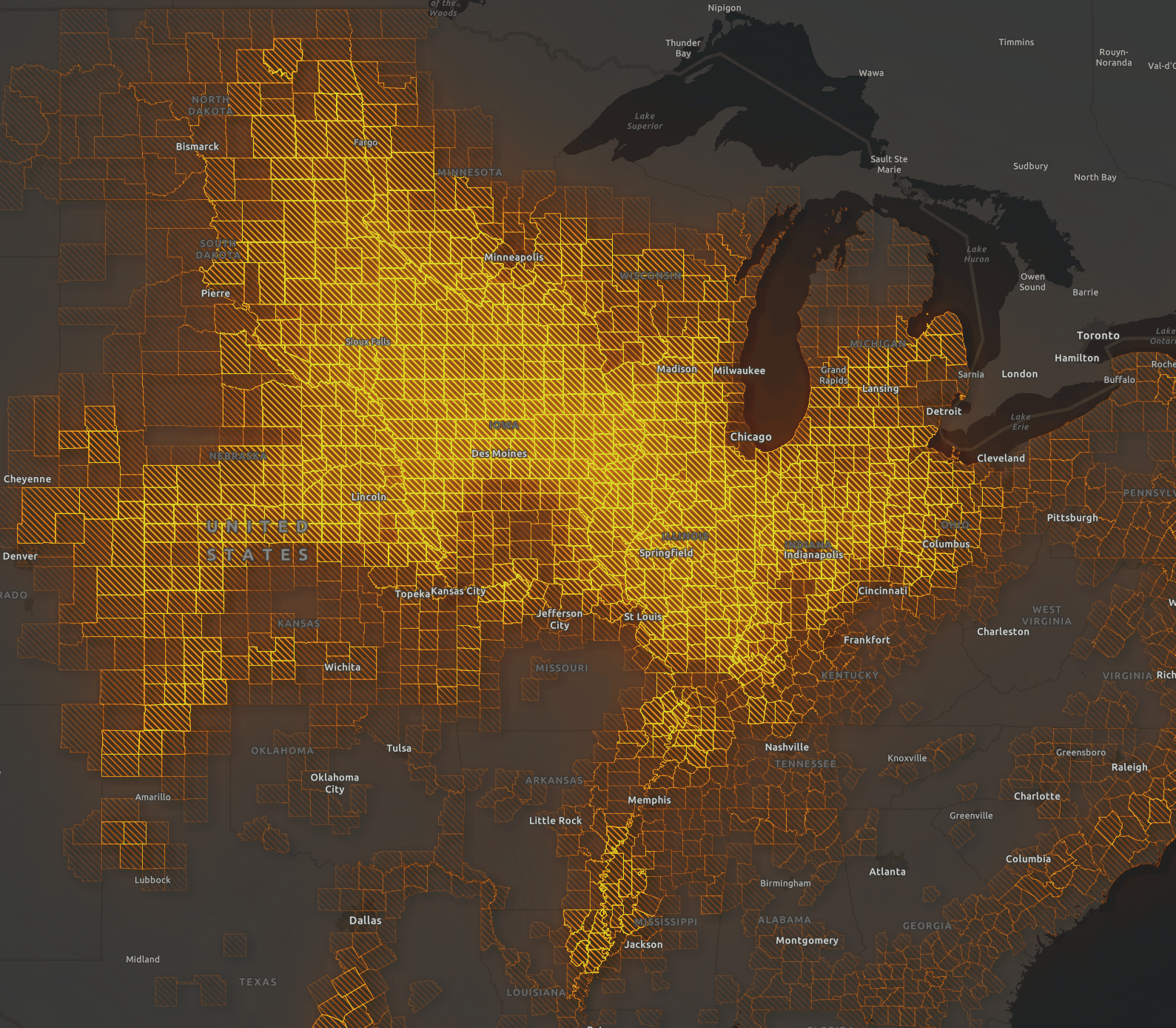 7. Proportional Symbol map, This map uses a basemap made Ar…