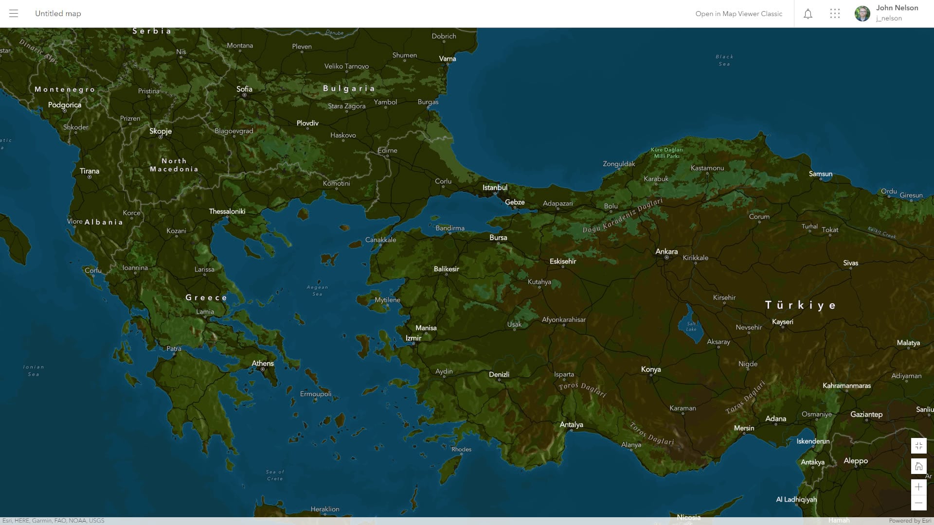 Outdoor Map basemap dark version Outdoor Map basemap dark version