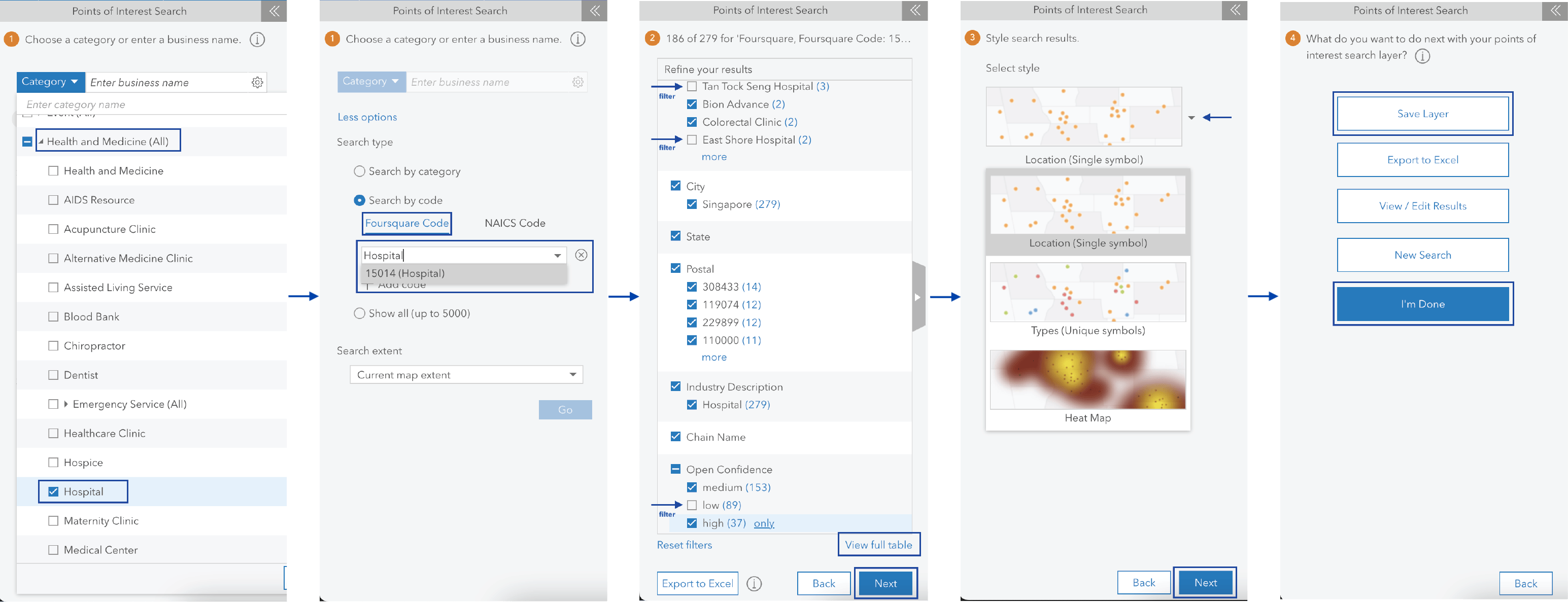 POI Search - process POI Search - process