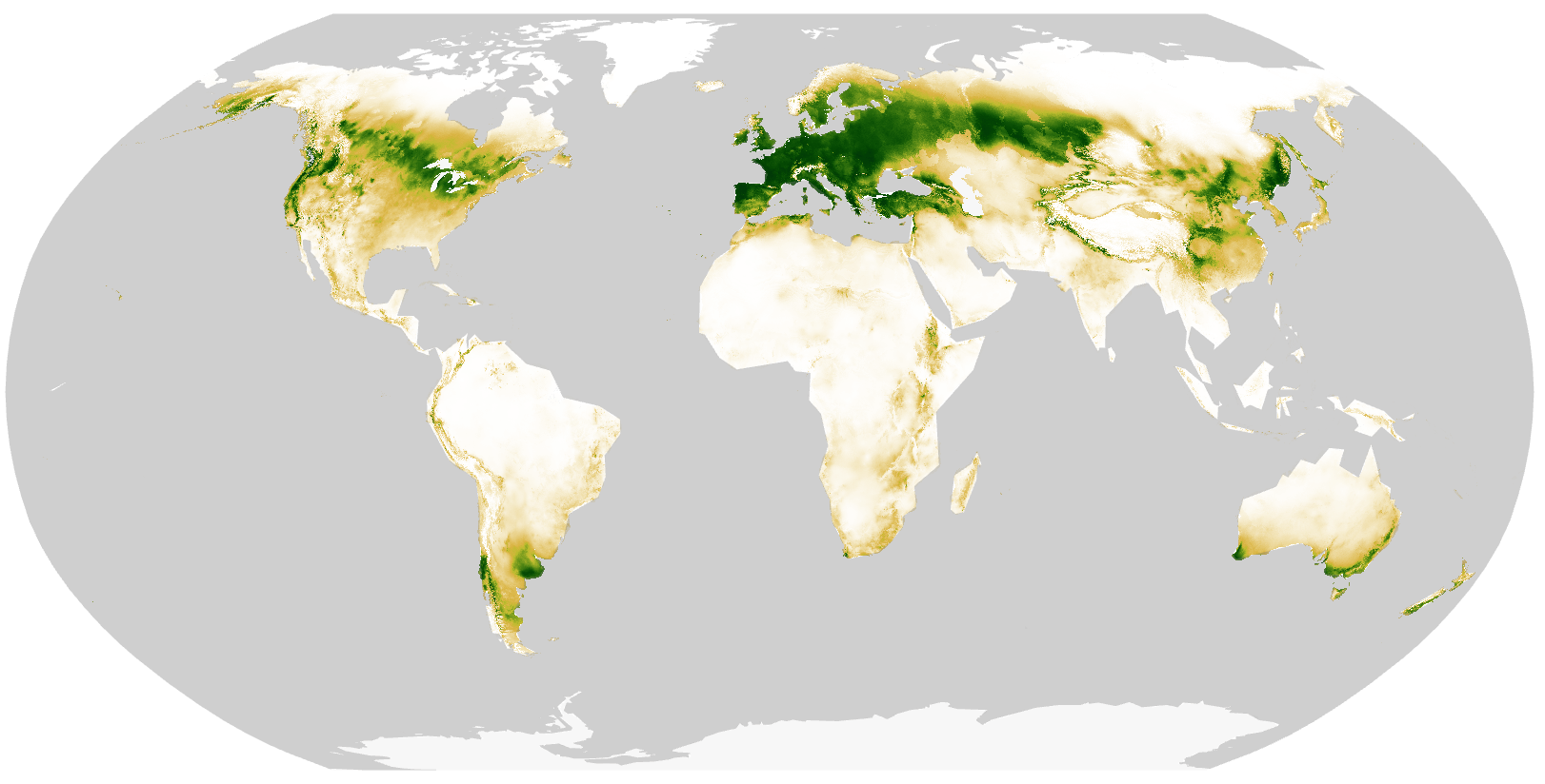 Current global wheat suitability 2050.