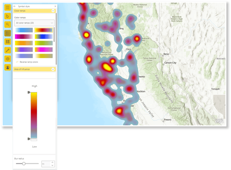 Heat map symbol style