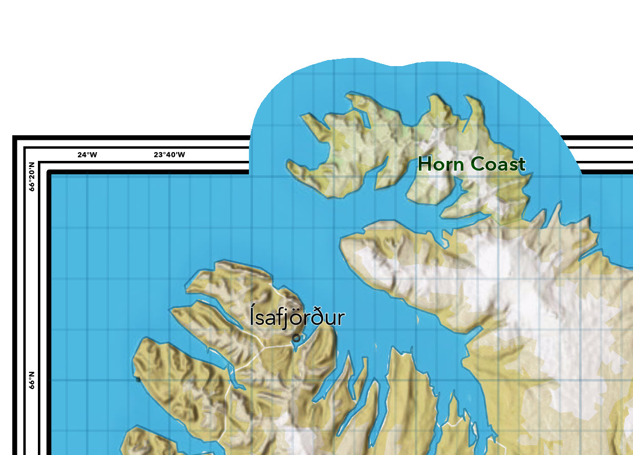 A map breaking the neatline A map breaking the neatline
