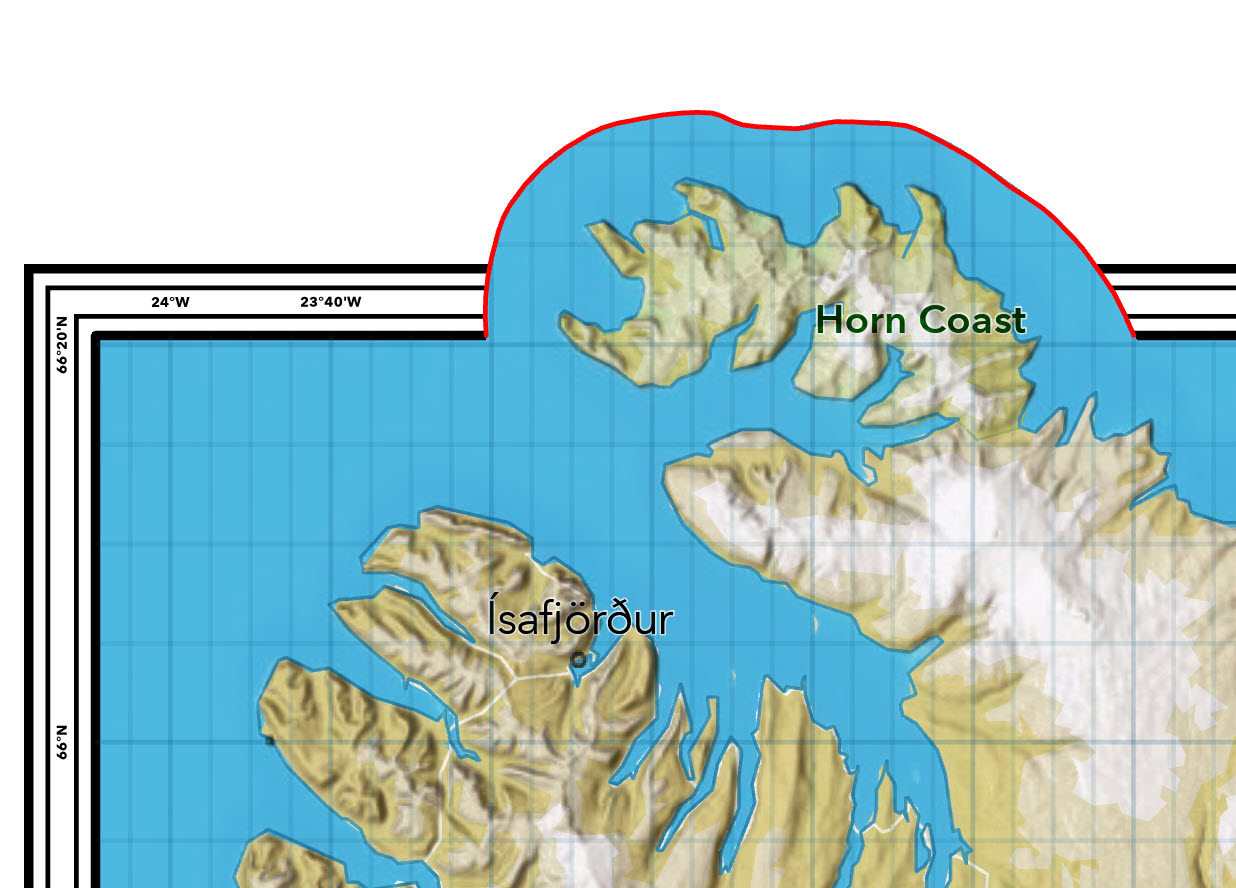 Drawing a line along the edge of the map