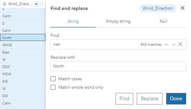 The find and replace tool can be used for strings, empty strings or nulls.