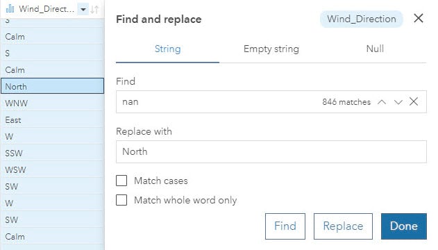 The find and replace tool can be used for strings, empty strings or nulls. The find and replace tool can be used for strings, empty strings or nulls.