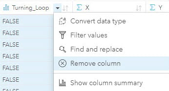 To exclude columns in the output remove them from the data table.