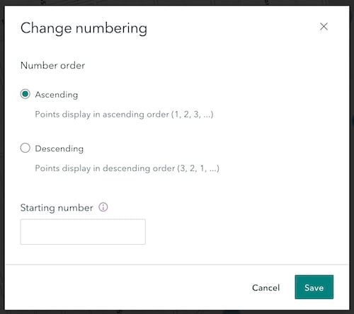 Guided tour numbering options