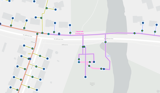 Water Pressure Subnetwork Lines